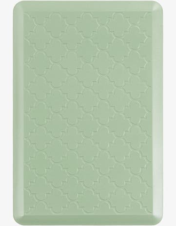 Green Solid Trellis Comfort Mat