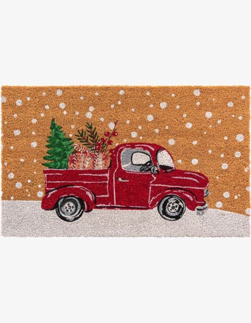 1' 6 x 2' 6 Christmas Truck Doormat