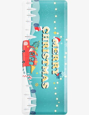 Blue Merry Christmas Comfort Mat