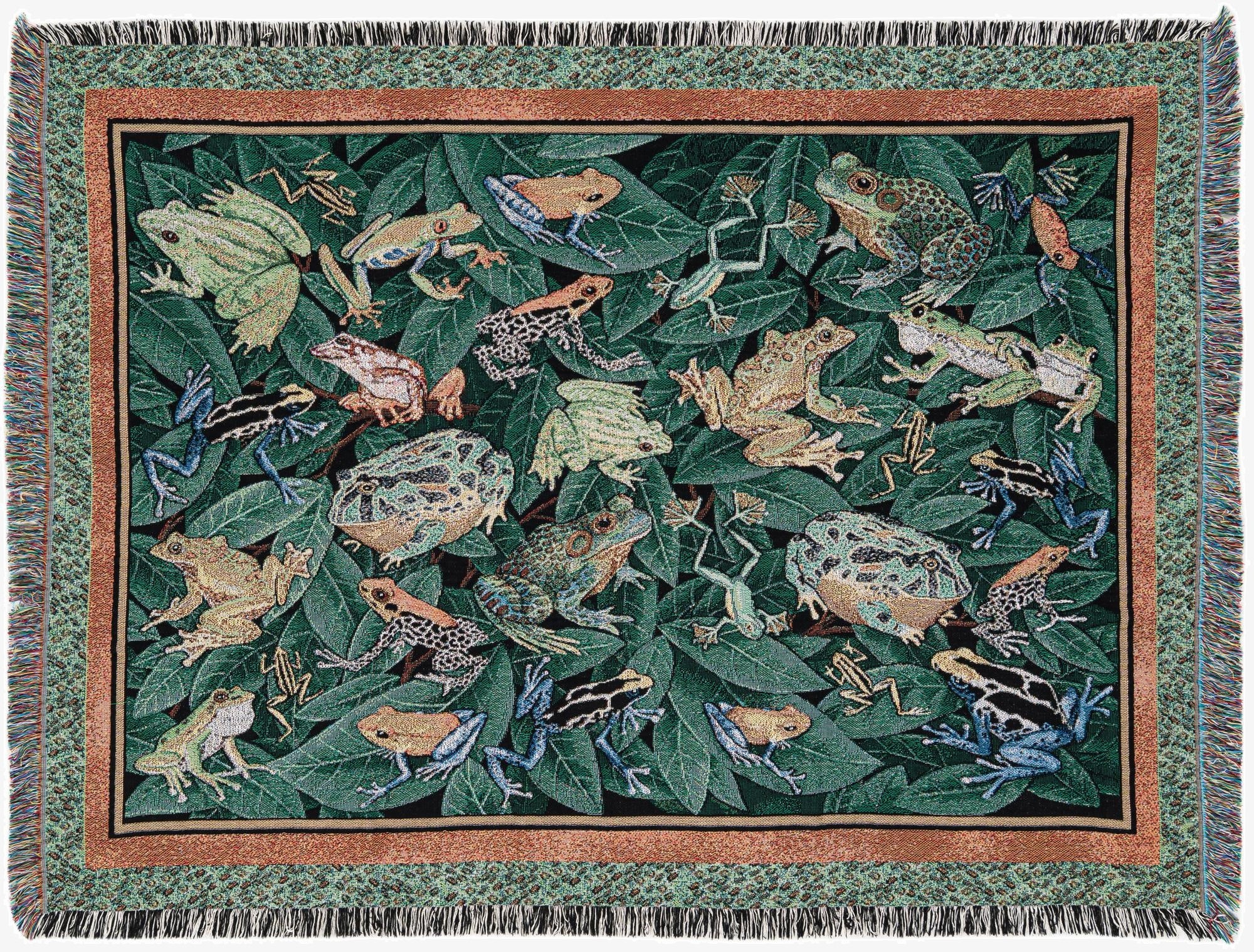 4' 6 x 6' Leap Frog Decor Throw Blanket