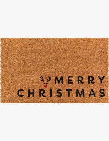 Natural Merry Christmas Doormat