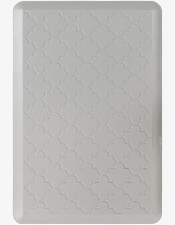 Gray Solid Trellis Comfort Mat