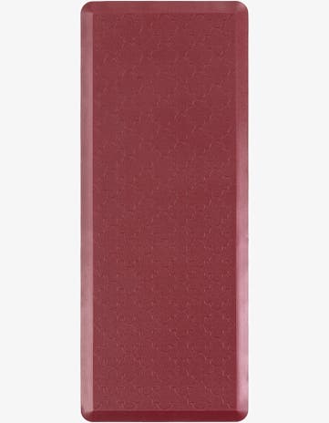 Burgundy Red Solid Trellis Comfort Mat