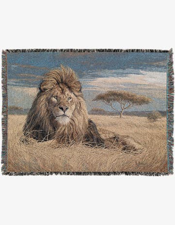 4' 6 x 6' King Of The Pride Throw Blanket