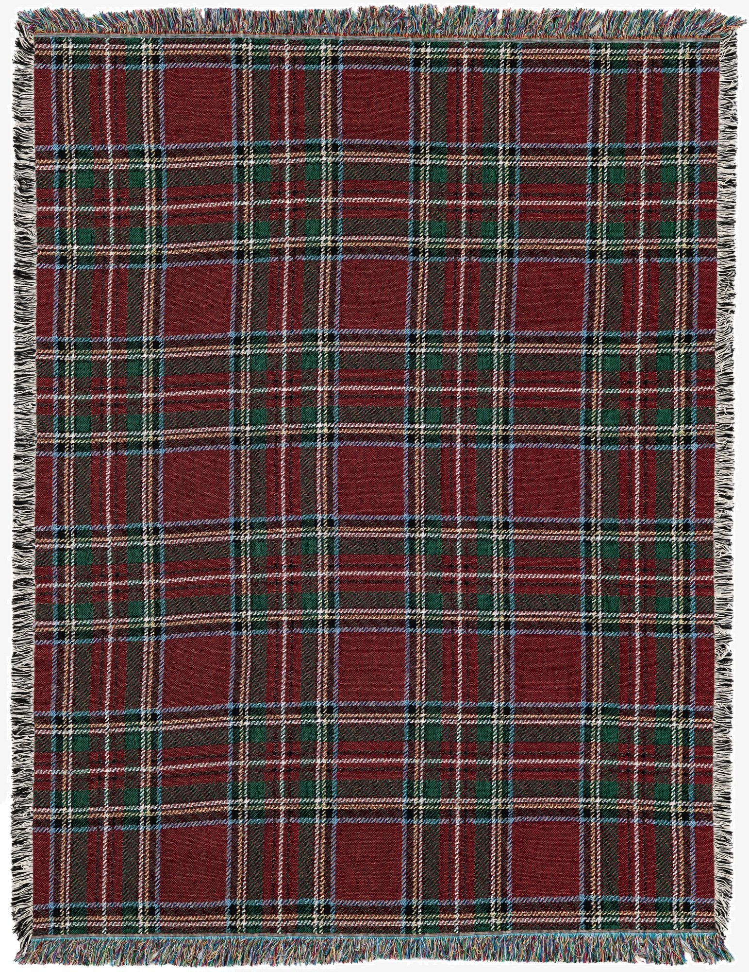 4' 6 x 6' Stewart Royal Plaid Throw Blanket
