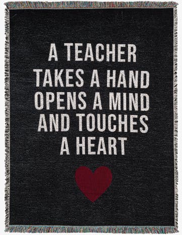 4' 6 x 6' A Teacher Throw Blanket