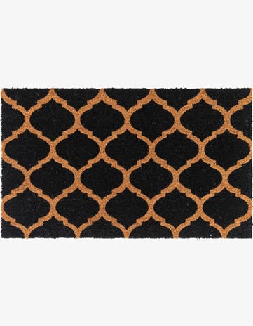 Black Trellis Doormat