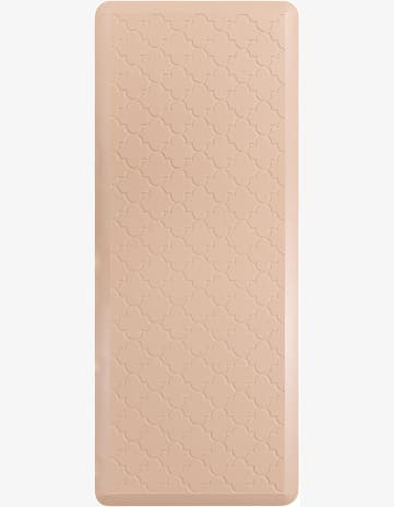 Beige Solid Trellis Comfort Mat
