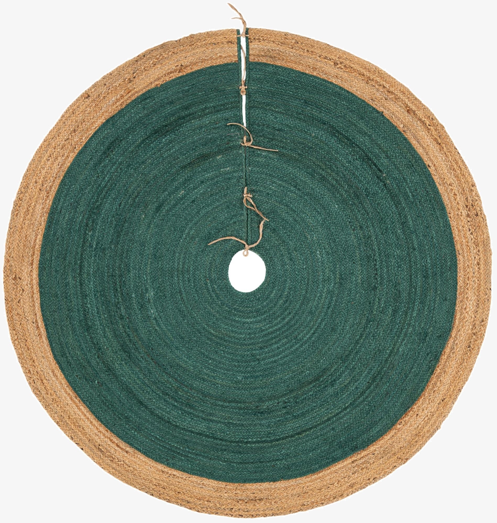 6' 1 x 6' 1  Hand Braided Christmas Tree Skirt