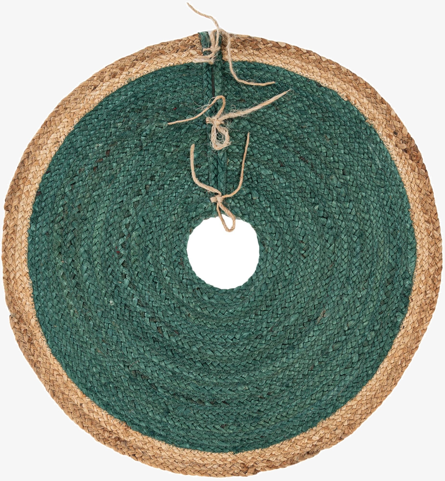 2' 2 x 2' 2  Hand Braided Christmas Tree Skirt