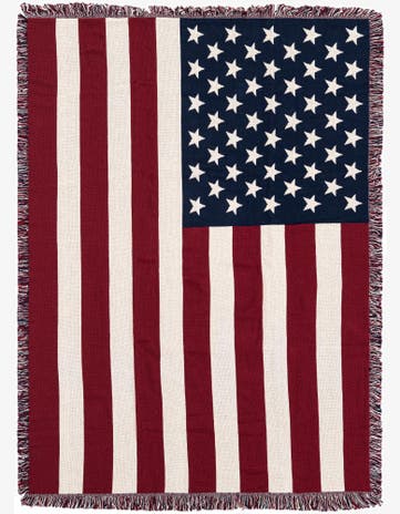 4' 6 x 6' American Flag Throw Blanket