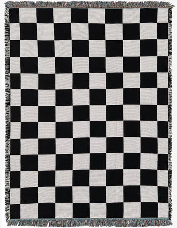4' 6 x 6' Racing Check Throw Blanket