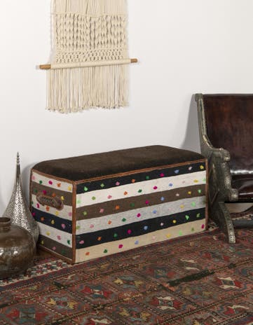 1' 7 x 3' 5 Hand Knotted Furniture Trunk