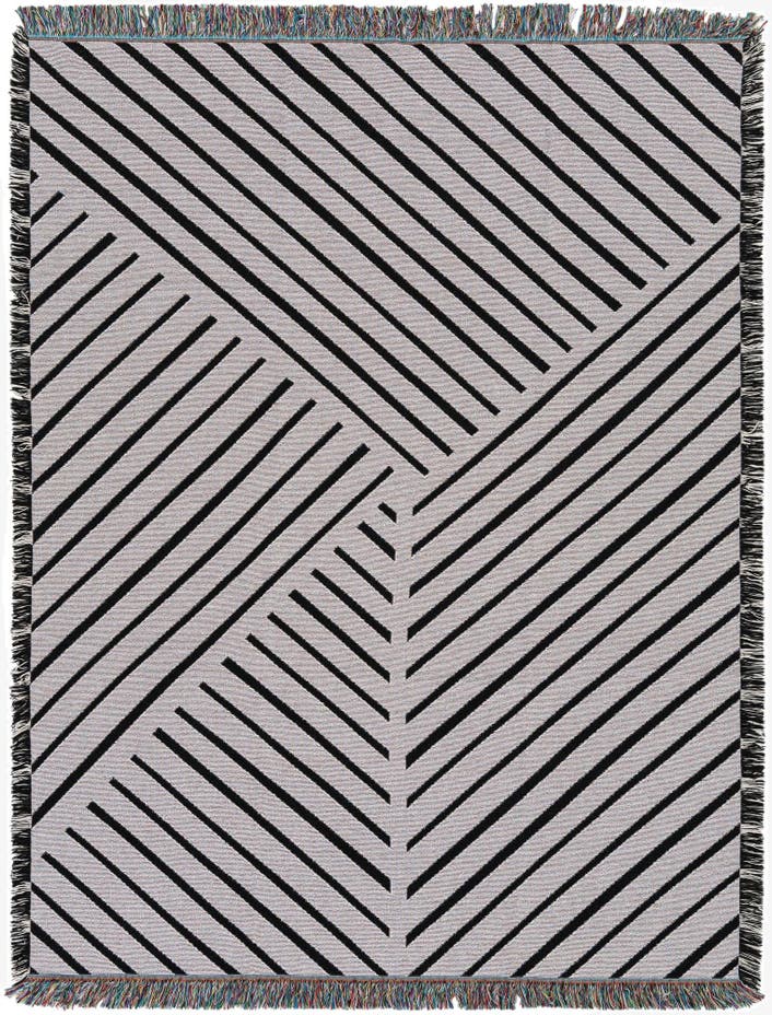 4' 6 x 6' Geometric Lines 1 Throw Blanket