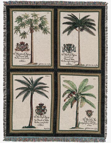 4' 6 x 6' Royal Palms Throw Blanket