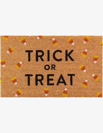 Natural Halloween Trick or Treat Doormat