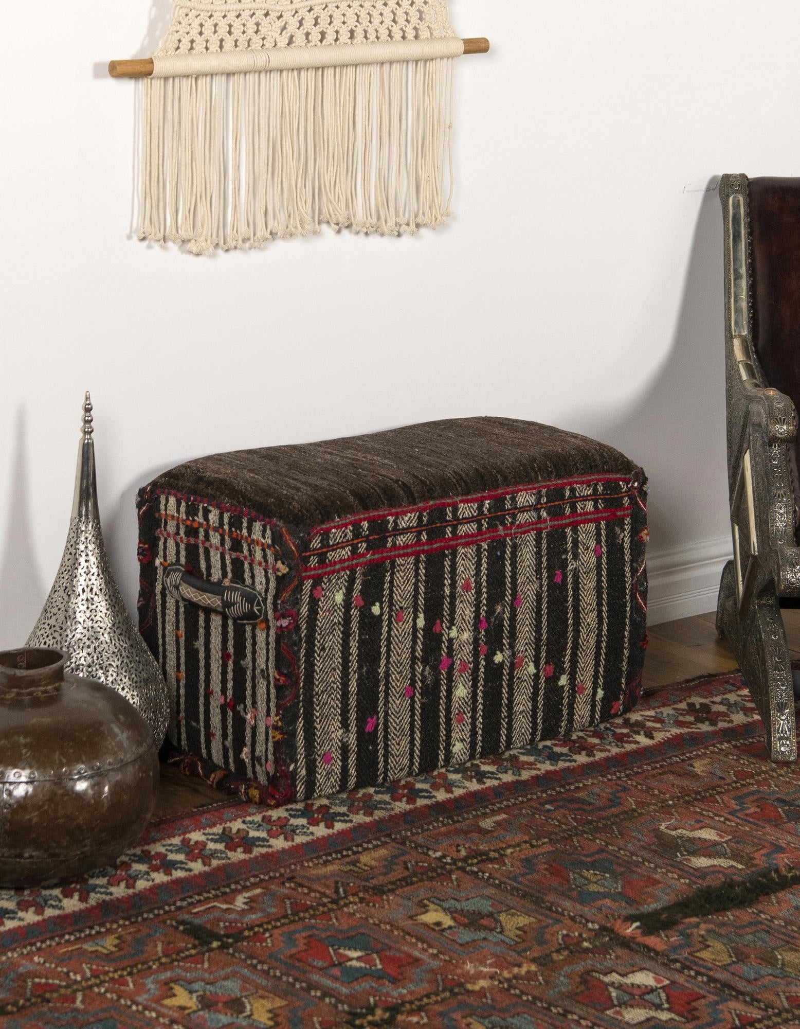 1' 2 x 2' 5  Hand Knotted Furniture Trunk