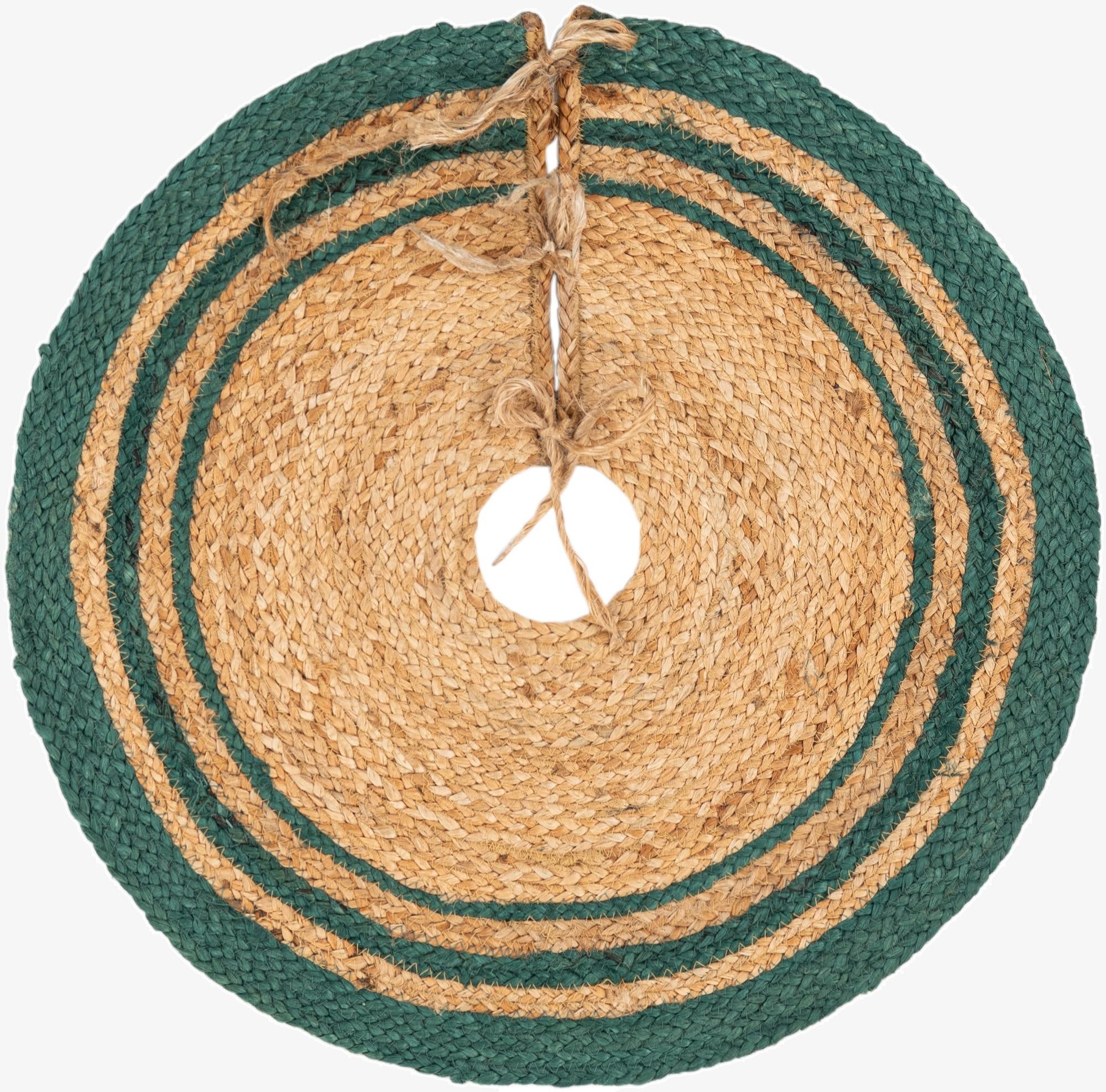 2' 2 x 2' 2  Hand Braided Christmas Tree Skirt