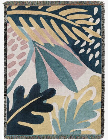 4' 6 x 6' Tropical Salve Throw Blanket