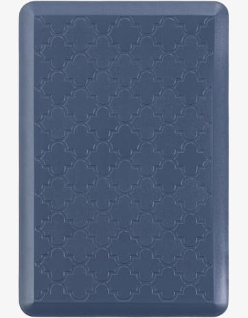 Navy Blue Solid Trellis Comfort Mat