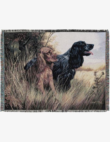 4' 6 x 6' Cocker Spaniel Throw Blanket