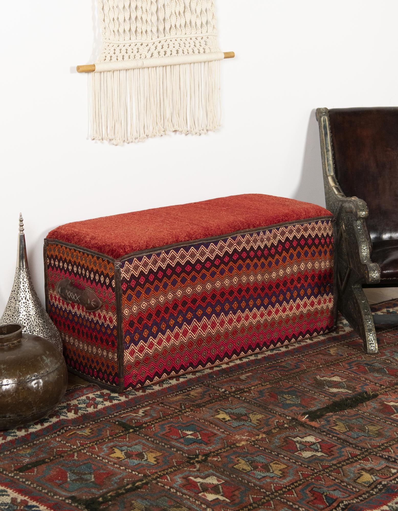 1' 6 x 3' 5  Hand Knotted Furniture Trunk