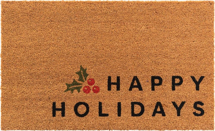 1' 6 x 2' 6 Happy Holidays Doormat