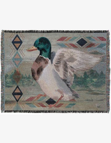 4' 6 x 6' Animals Lodge 1 Throw Blanket