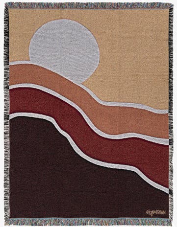 4' 6 x 6' 70's Sunset Throw Blanket