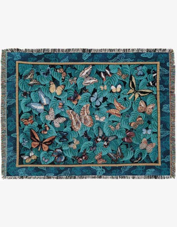 4' 6 x 6' Butterfly Dance Throw Blanket