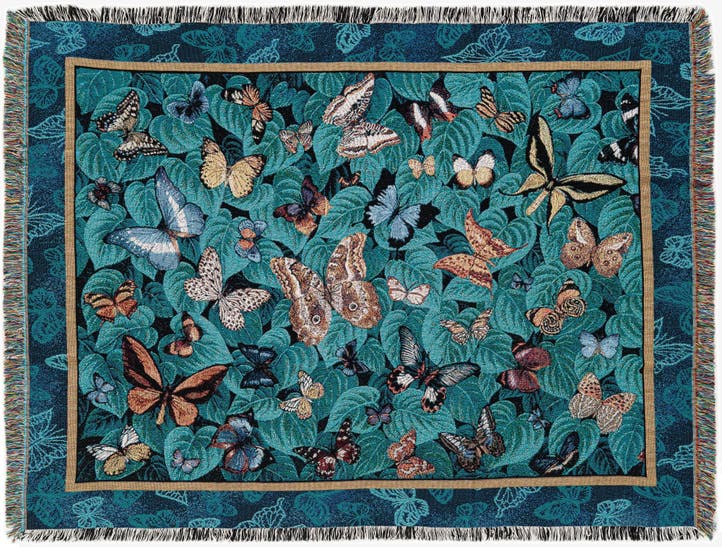 4' 6 x 6' Butterfly Dance Throw Blanket