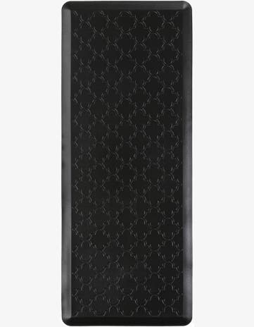 Black Solid Trellis Comfort Mat