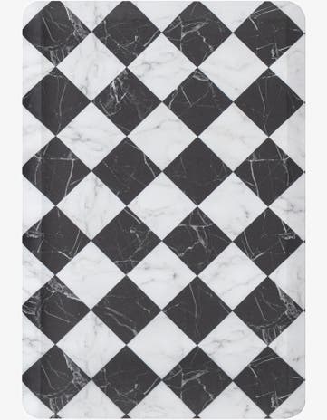 Black and White Checkered Comfort Mat