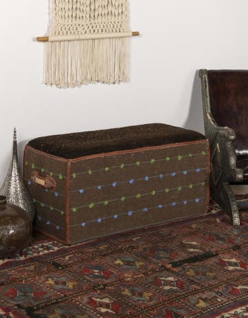 1' 6 x 3' 5 Hand Knotted Furniture Trunk