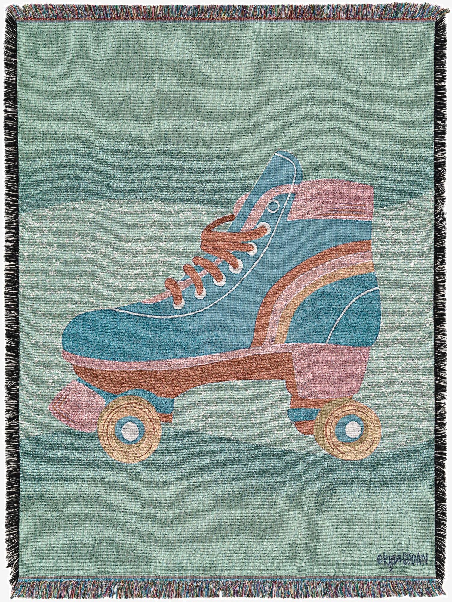 4' 6 x 6' Roller Skate Throw Blanket