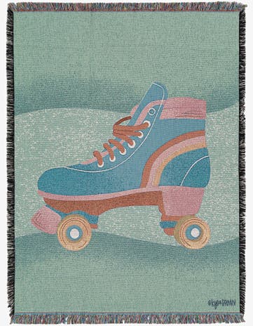 4' 6 x 6' Roller Skate Throw Blanket