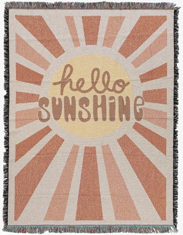 4' 6 x 6' Hello Sunshine Throw Blanket
