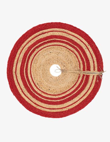 3' x 3' Hand Braided Christmas Tree Skirt