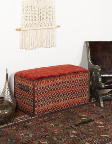 1' 7 x 3' 2 Hand Knotted Furniture Trunk
