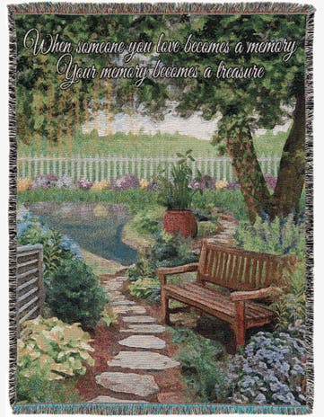 4' 6 x 6' Tranquil Garden Throw Blanket