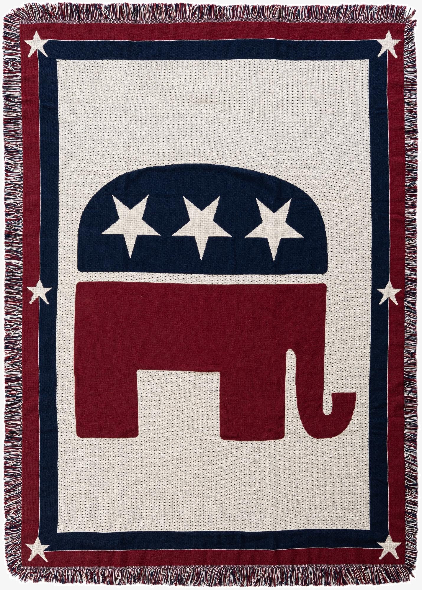 4' x 5' 9 Republican Logo Throw Blanket