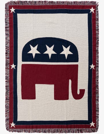 4' x 5' 9 Republican Logo Throw Blanket