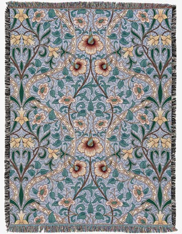 4' 6 x 6' William Morris Daffodil Throw Blanket