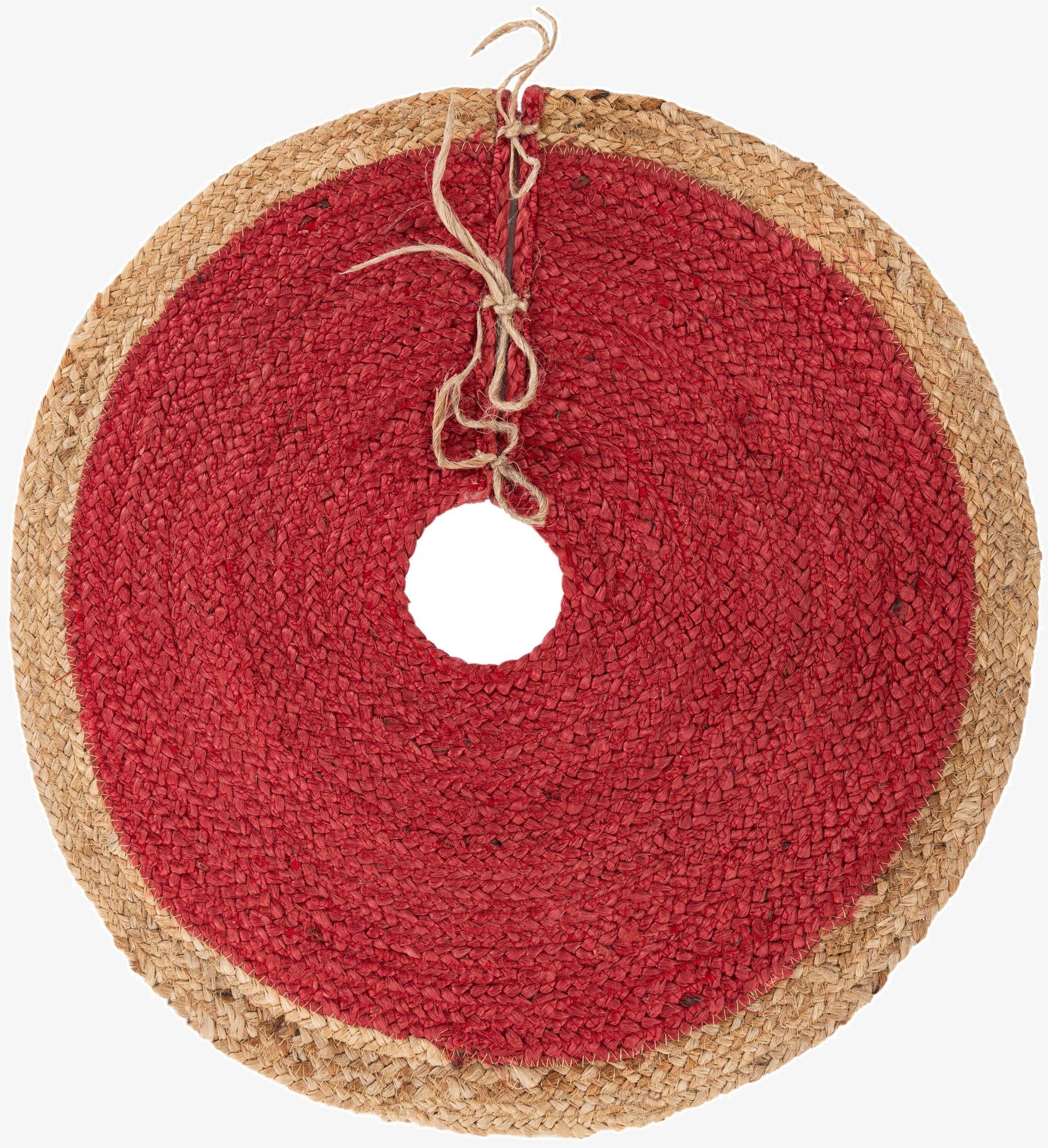 Primary image 65cm x 65cm  Hand Braided Christmas Tree Skirt