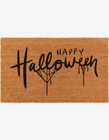 Natural Happy Halloween Doormat