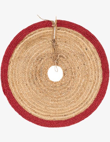 2' 2 x 2' 2 Hand Braided Christmas Tree Skirt