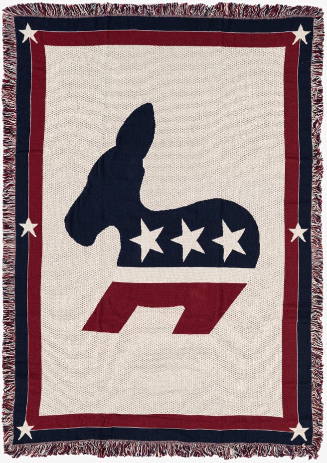 4' 6 x 6' Democratic Logo Throw Blanket