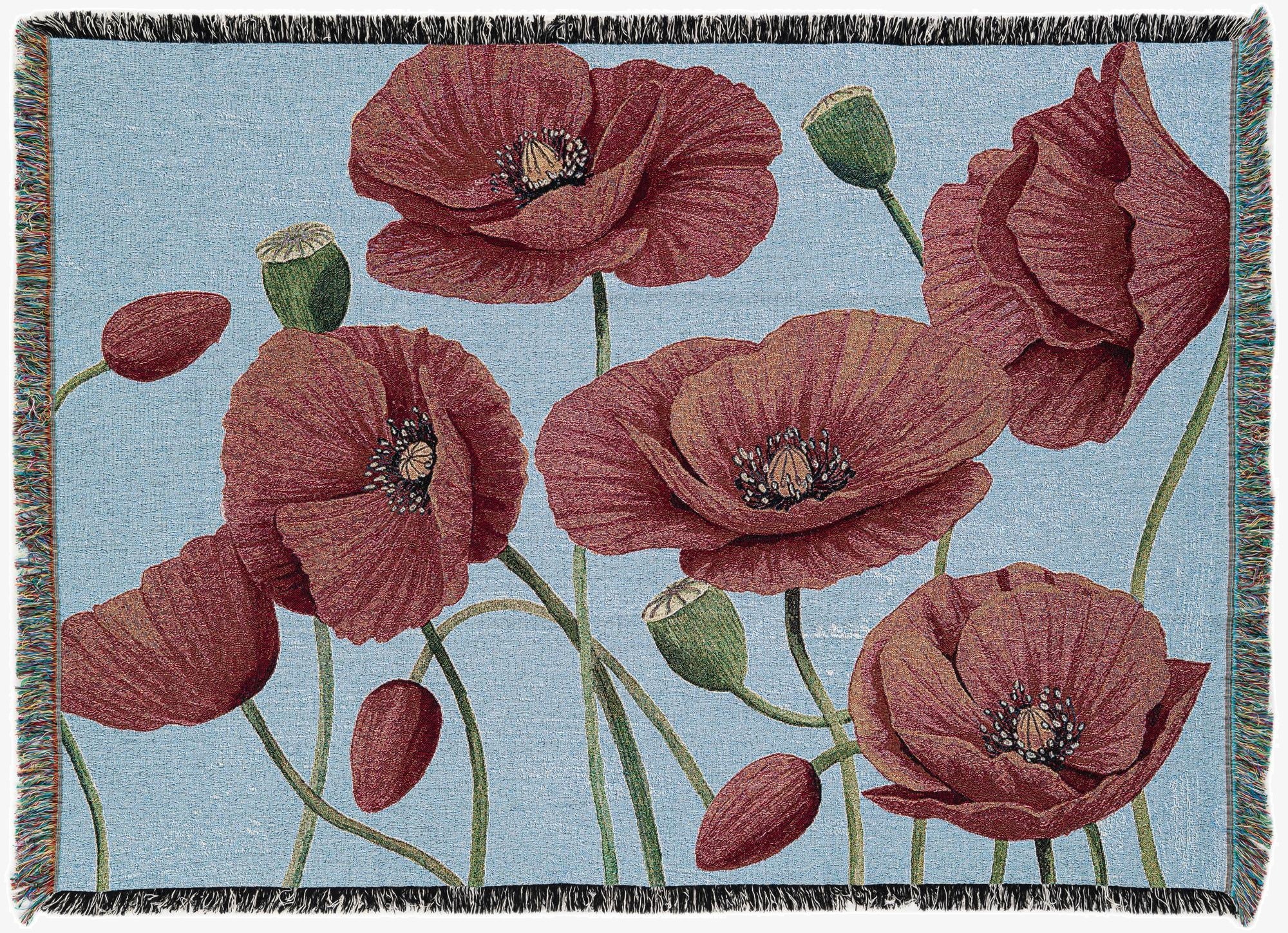 4' 6 x 6' Poppy Topple Throw Blanket