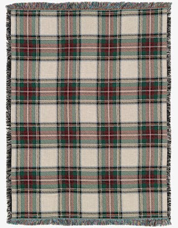 4' 6 x 6' Stewart Dress Plaid Tartan Throw Blanket
