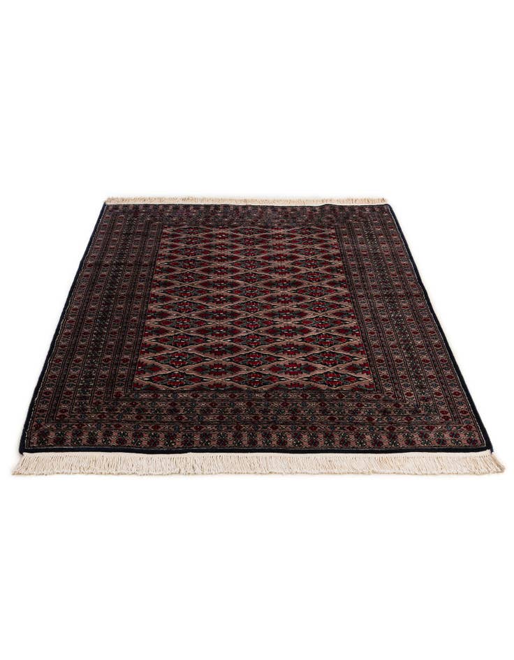 Detail image of 4' 7 x 6' Hand Knotted Bokhara Oriental Wool Rug